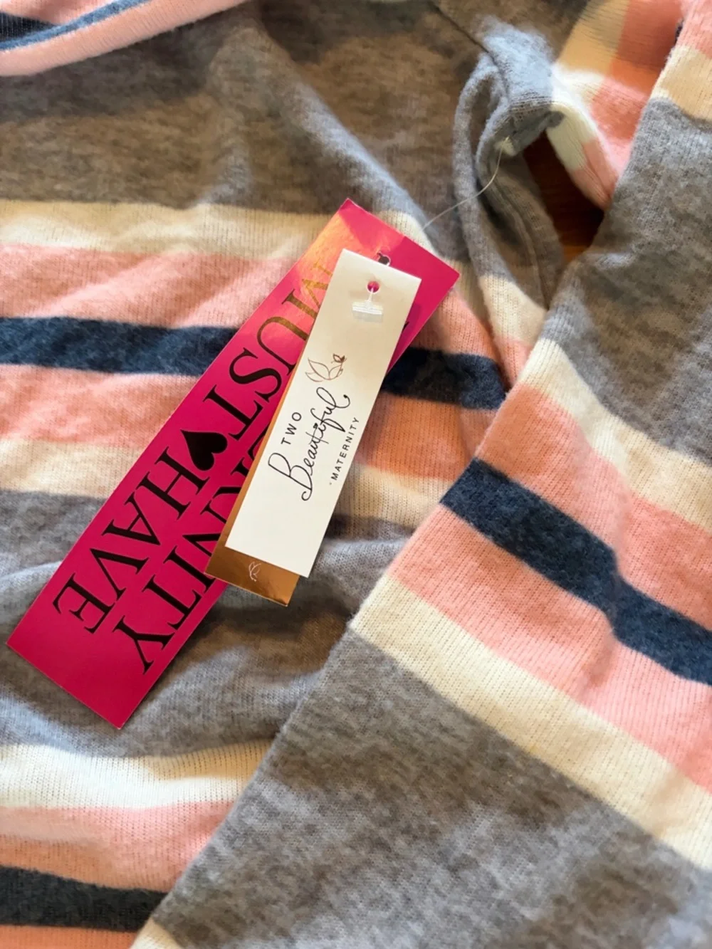 Striped Maternity Sweater - Picture 3 of 4